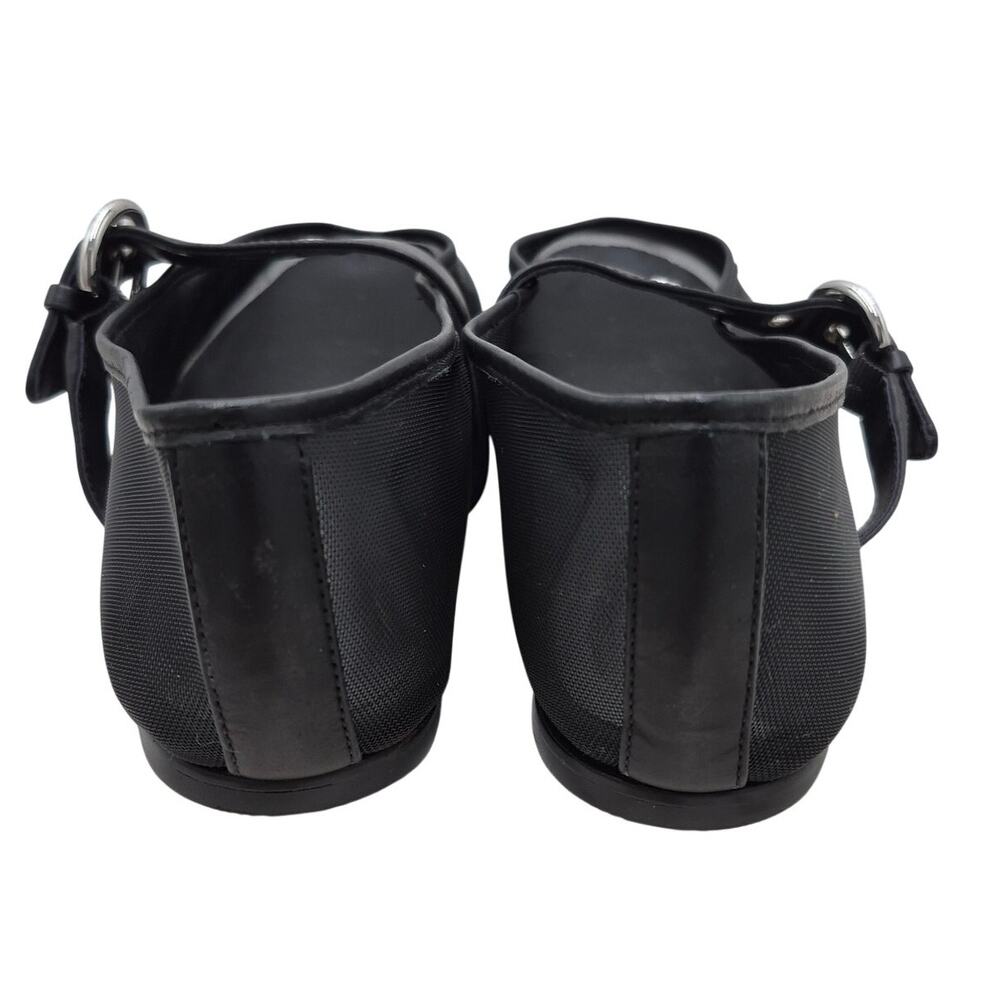 Reformation Bethany Black Mesh Mary Jane Flat Buckle Strap Ballet size 9 - Picture 4 of 7
